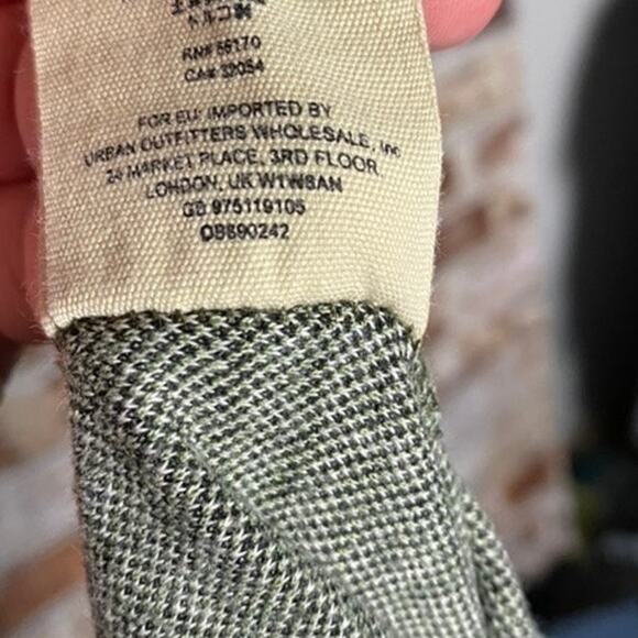 Free People High Waist Plaid Bareback Cotton Blend Stretch Skinny Pants - Picture 9 of 10